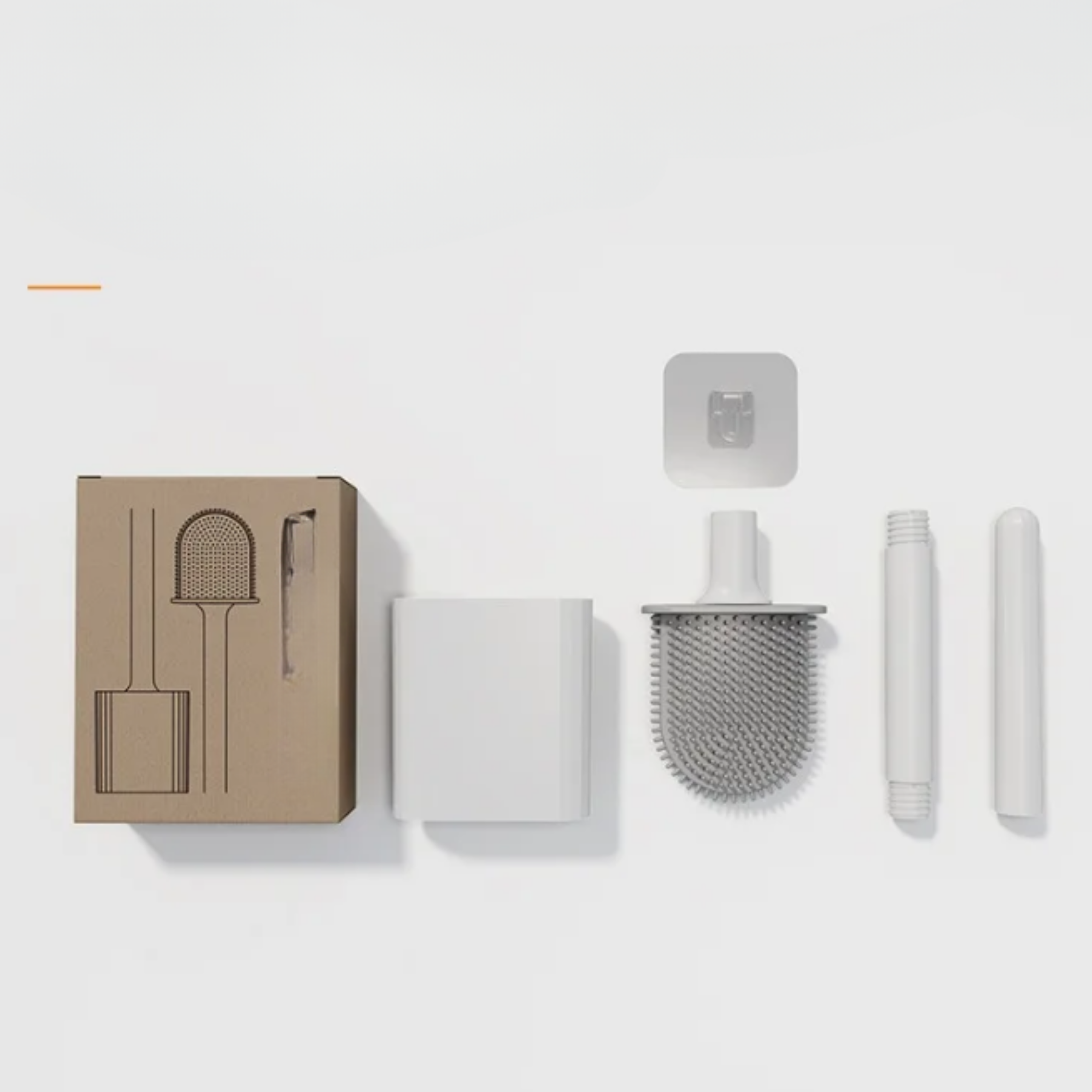 Velroxa Silicone Toilet Brush with Holder