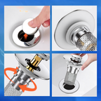 Velroxa 2-in-1 Pop-Up Sink Strainer