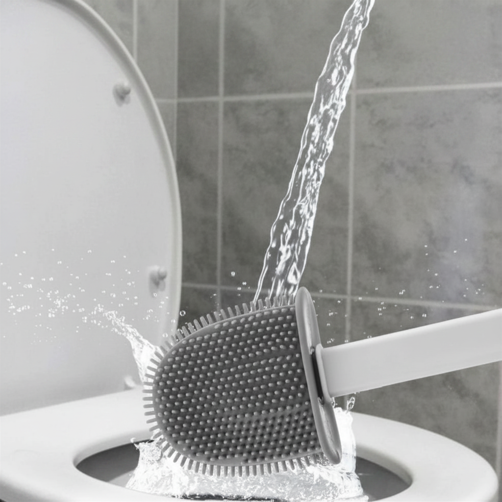 Velroxa Silicone Toilet Brush with Holder