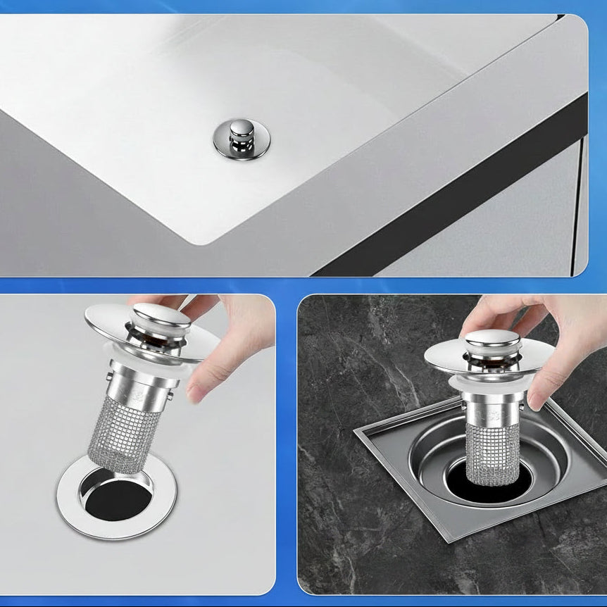 Velroxa 2-in-1 Pop-Up Sink Strainer