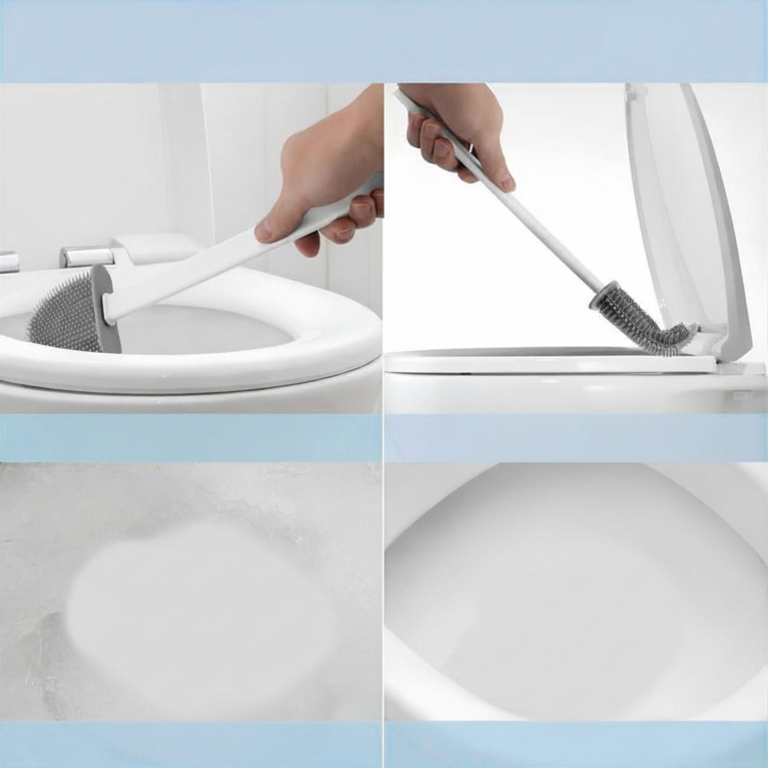Velroxa Silicone Toilet Brush with Holder