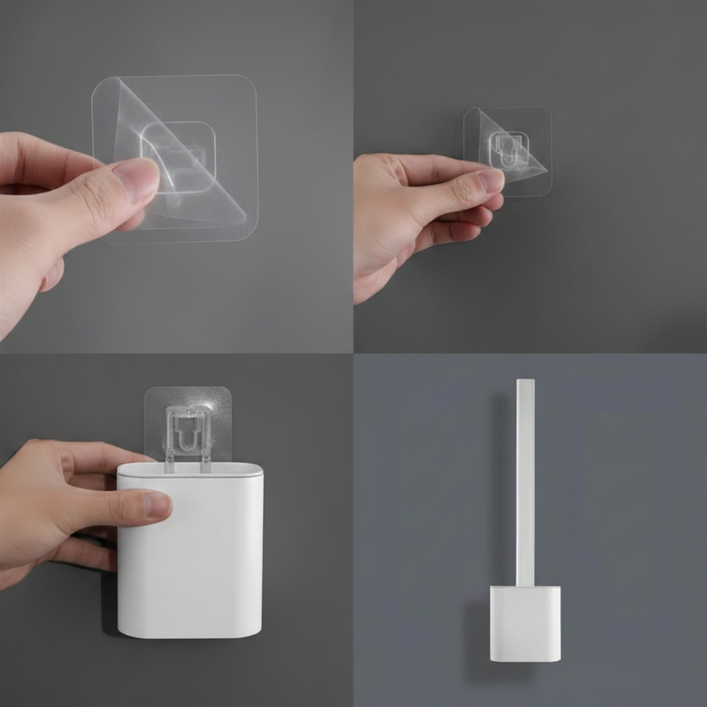 Velroxa Silicone Toilet Brush with Holder